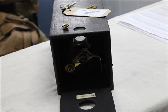 A Leica R4 camera & a Kodak camera
